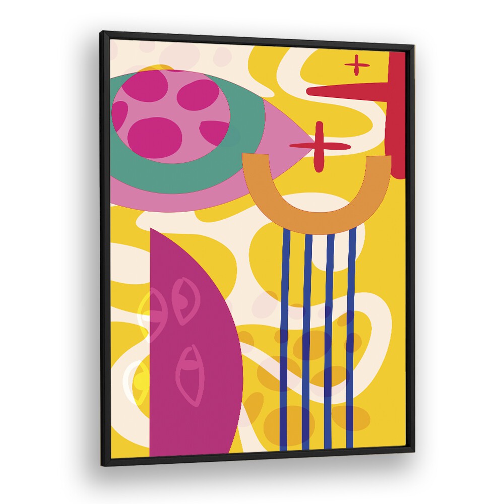 Colorful Boho Patterns II Boho Art Artwork in Black Plain Frame