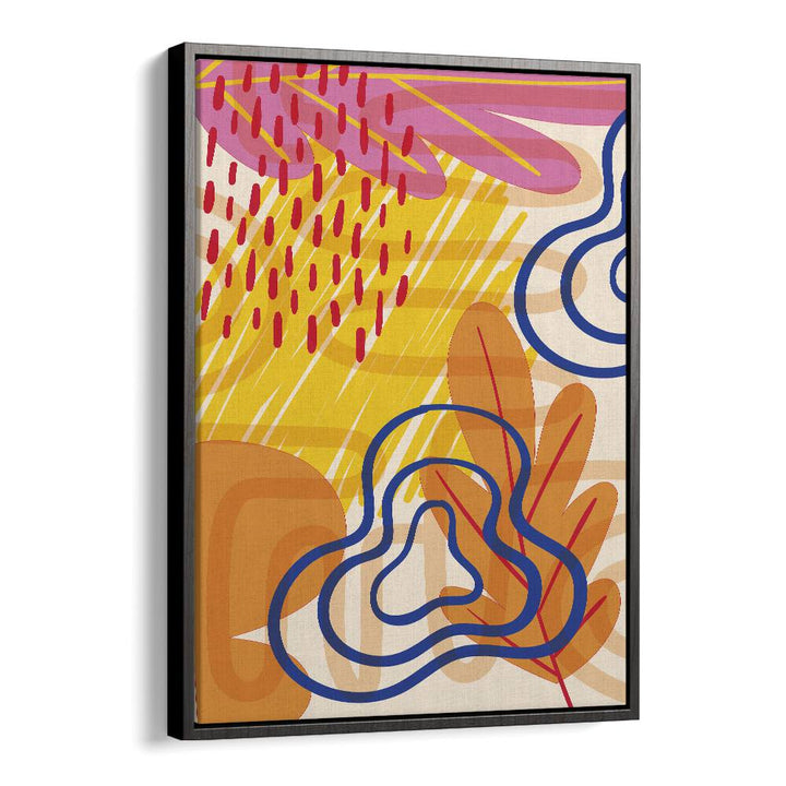 Colorful Boho Patterns II Boho Art Artwork in Black Floater Frame