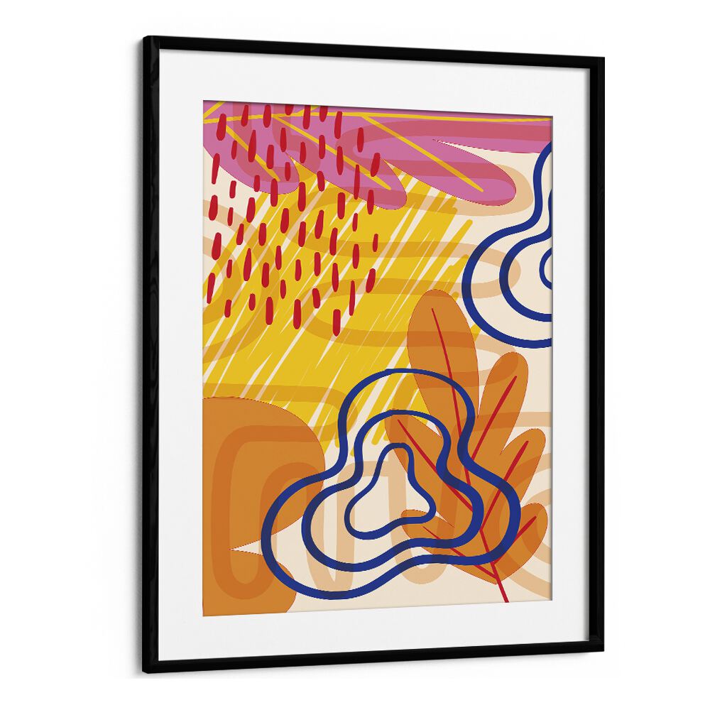 Colorful Boho Patterns II Boho Art Artwork in Black Frame With Mount