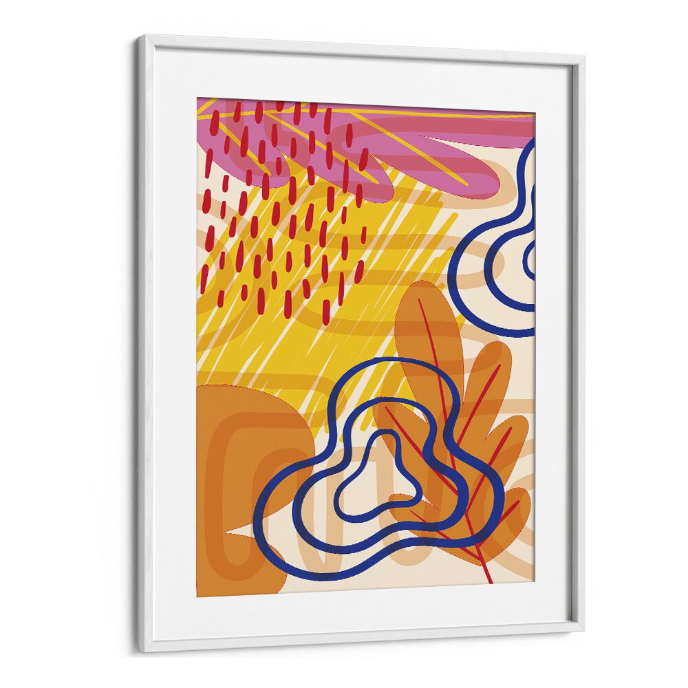 Colorful Boho Patterns II Boho  Art Artwork in White Frame With Mount