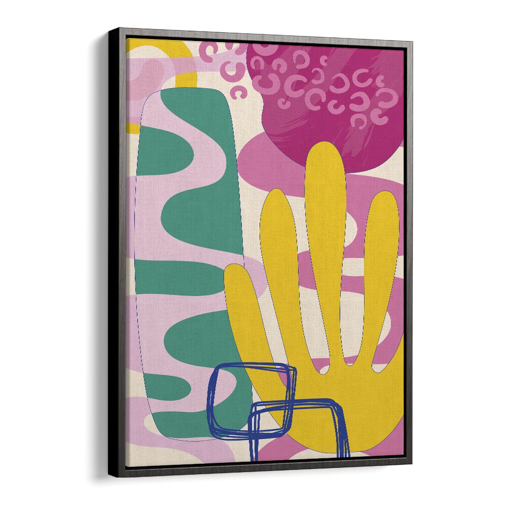 Colorful boho patterns III Boho Art Artwork in Black Floater Frame