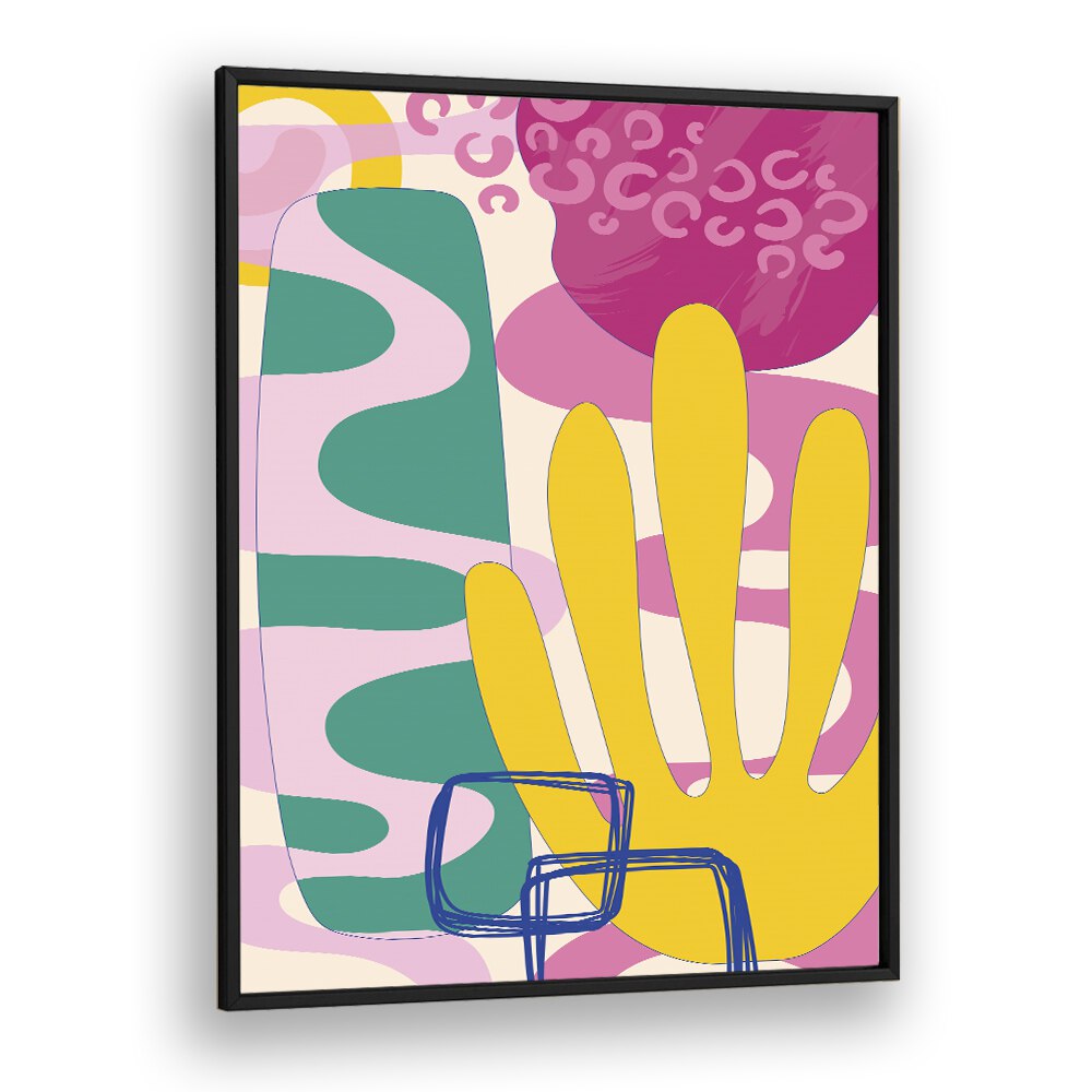 Colorful boho patterns III Boho Art Artwork in Black Plain Frame