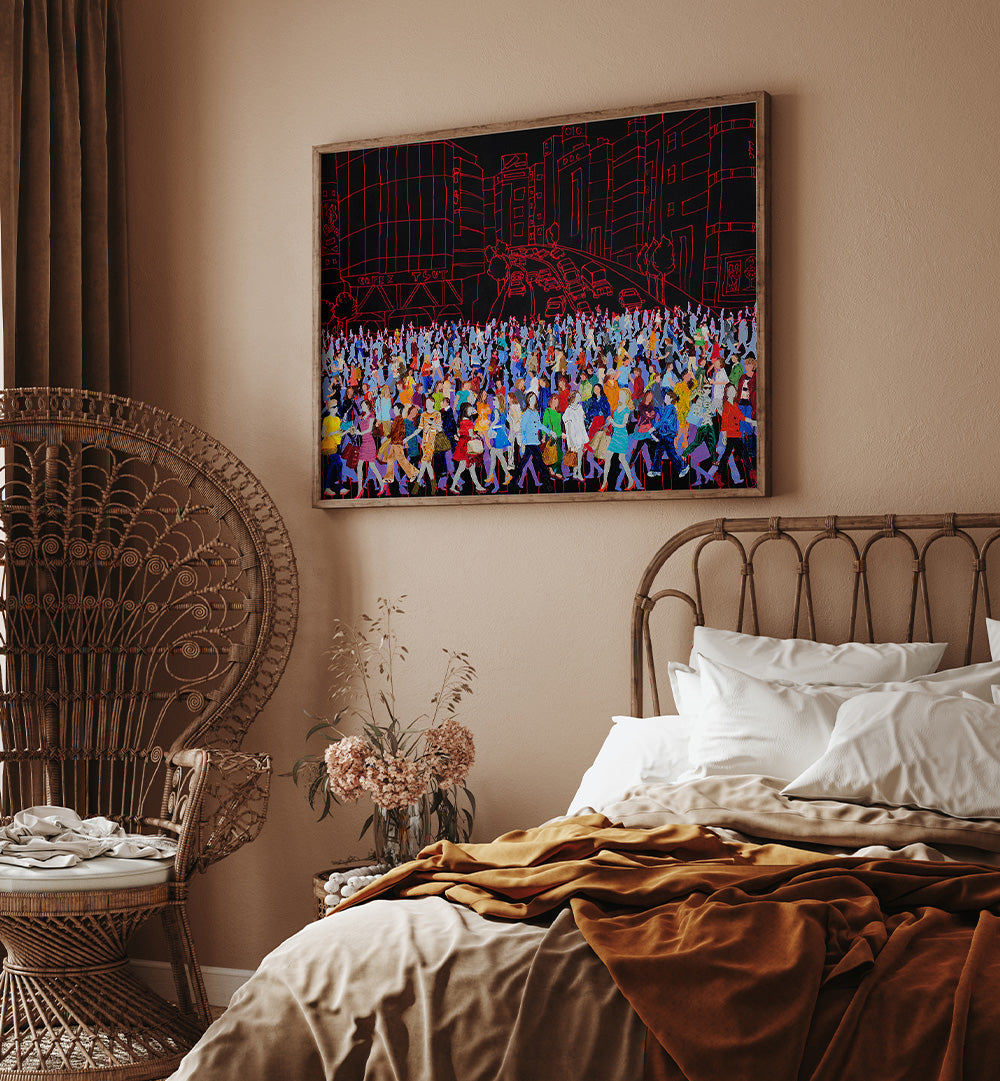 COLORFUL CITY CROWD