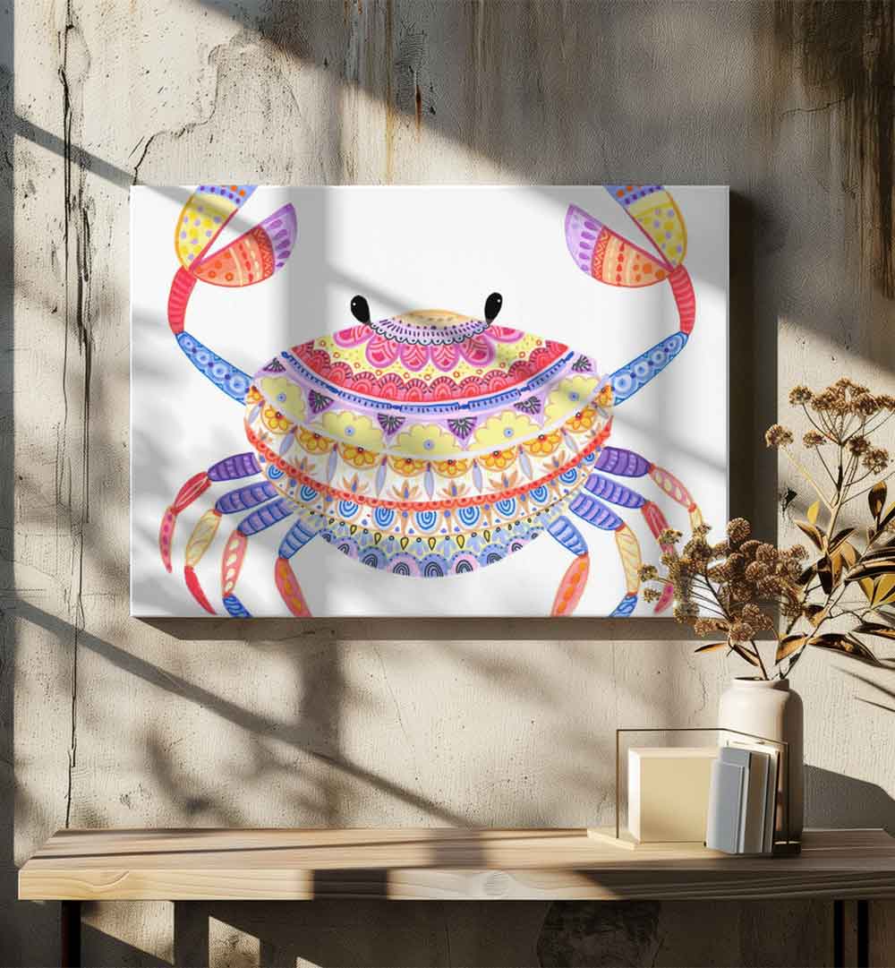 COLORFUL CRAB DANCE , BEACH PAINTINGS
