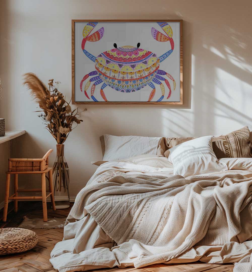 COLORFUL CRAB DANCE , BEACH PAINTINGS