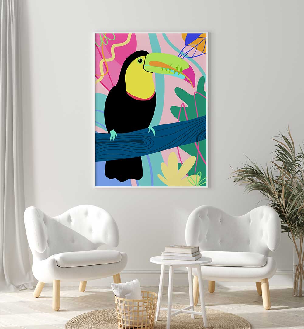 COLORFUL TOUCAN , KIDS ROOM PAINTINGS