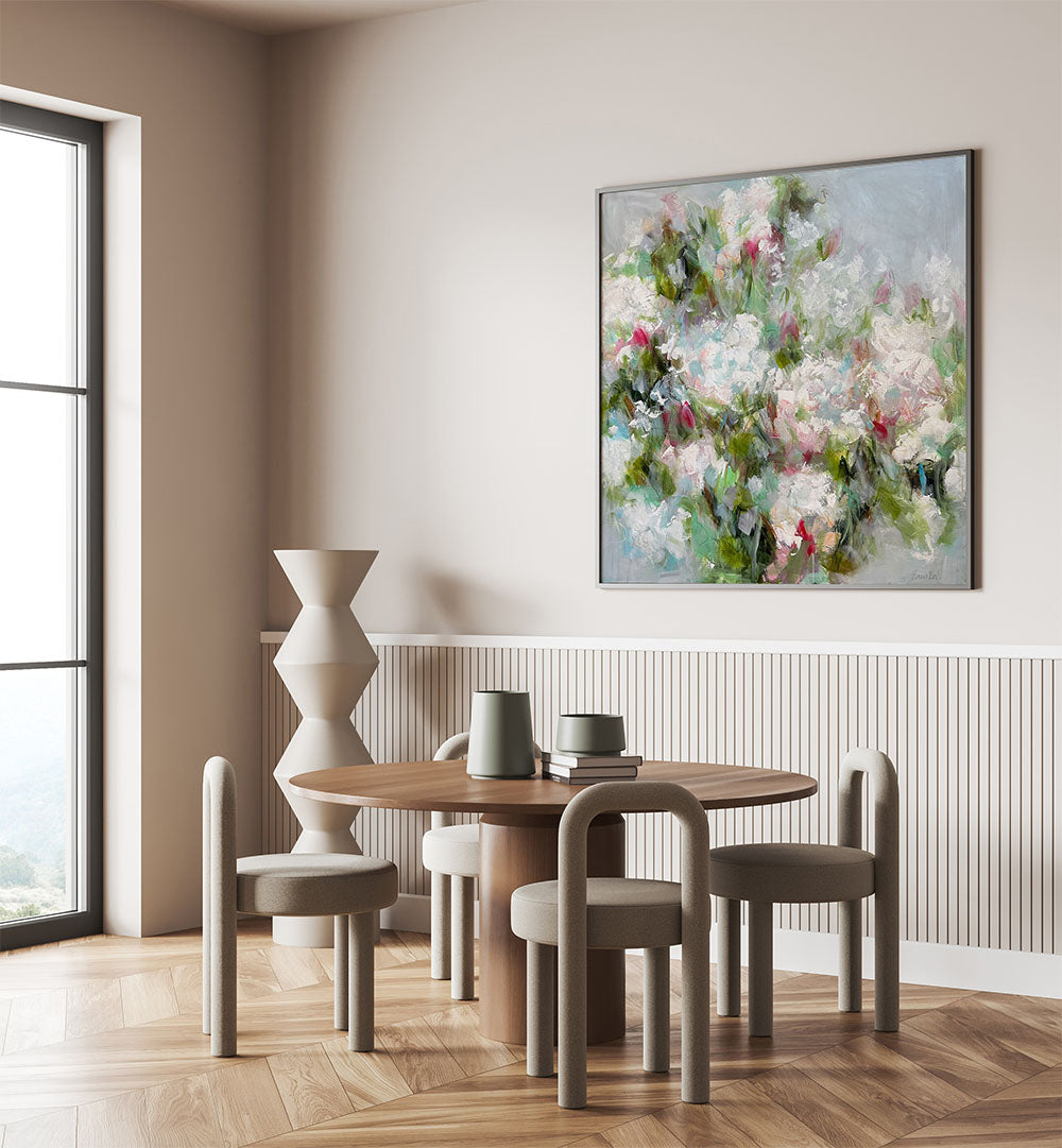 Experience the beauty of COLORFUL BRUSHSTROKES, FLORAL FLOWER PAINTINGS, enhancing your space with vibrant decor.