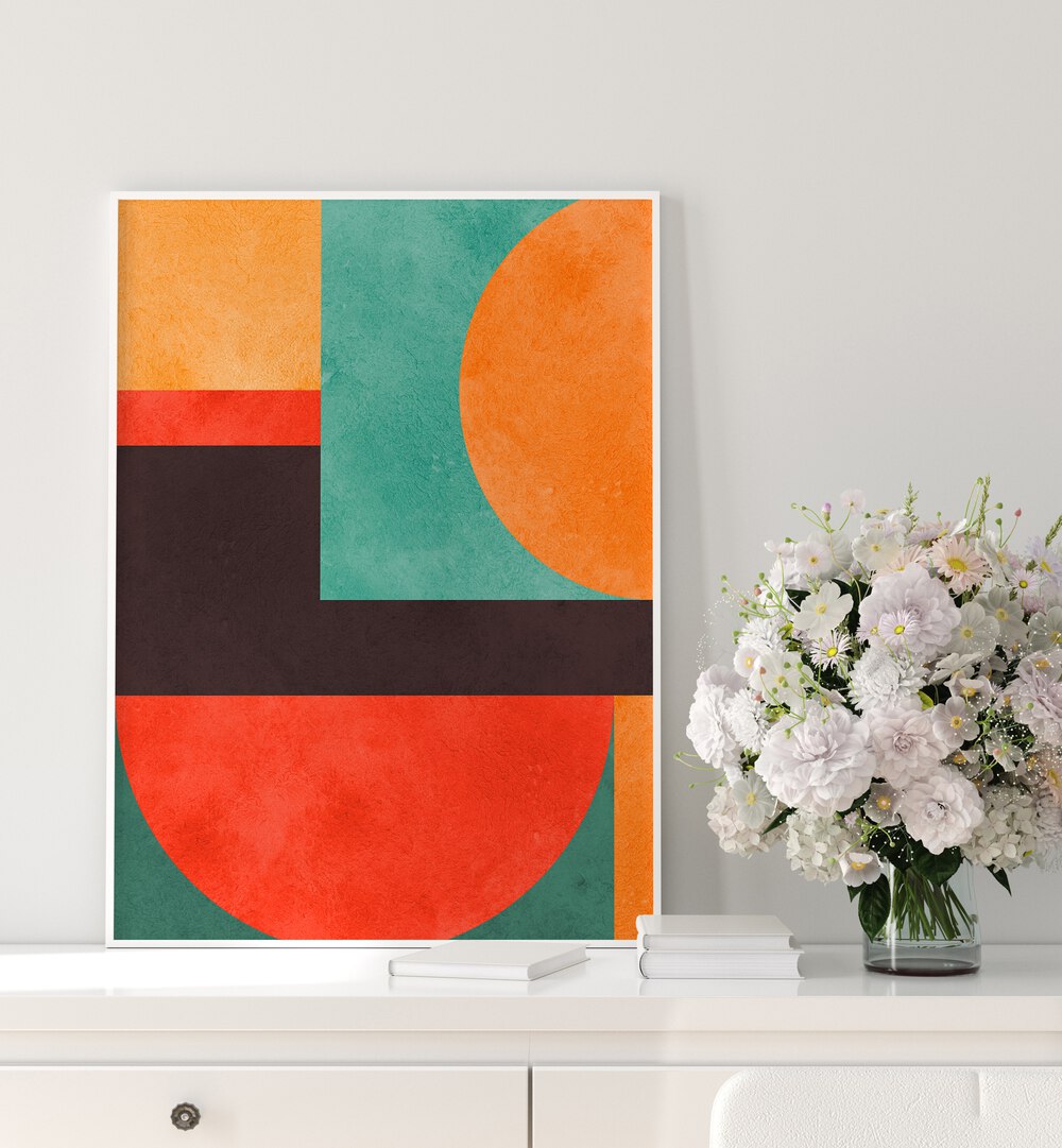 COLORFUL GEOMETRIC COMPOSITION II , GEOMETRIC ART PRINTS