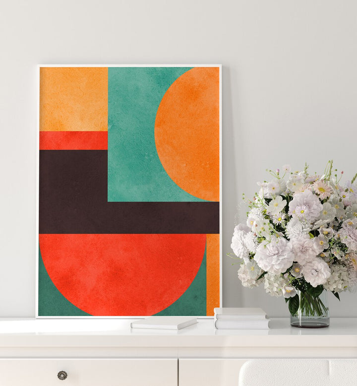 COLORFUL GEOMETRIC COMPOSITION II , GEOMETRIC ART PRINTS