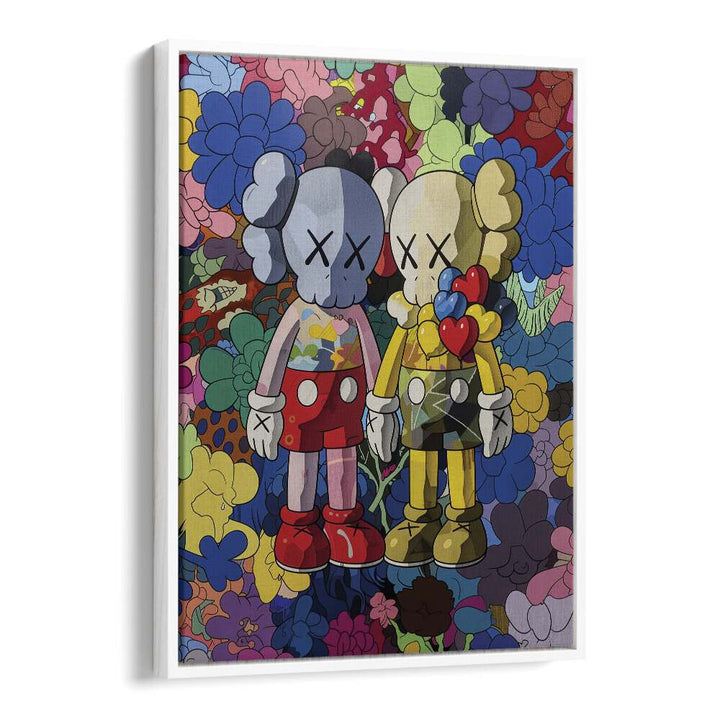 Colour Twins Comic Art Artwork in White Floater Frame 