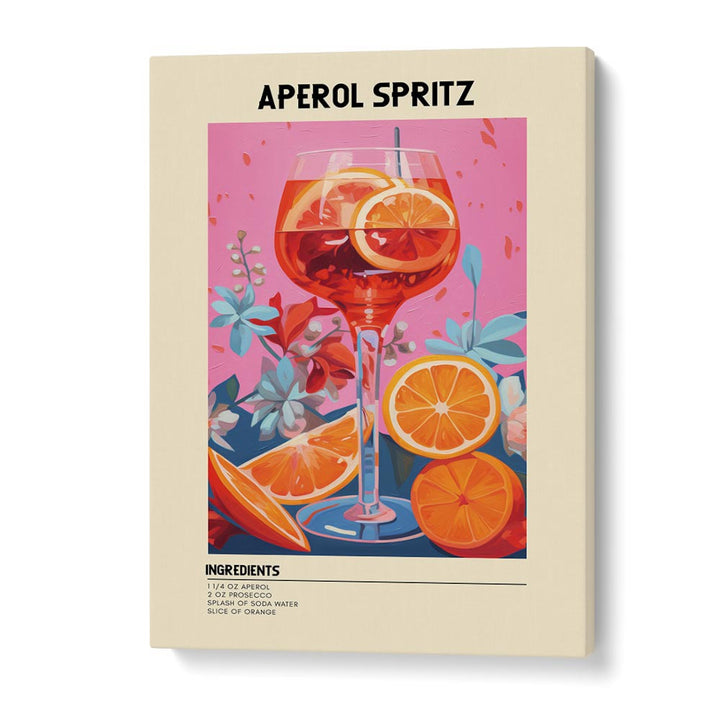 Colourful Aperol Spritz Bar & Cafe Art Artwork in Gallery Wrap