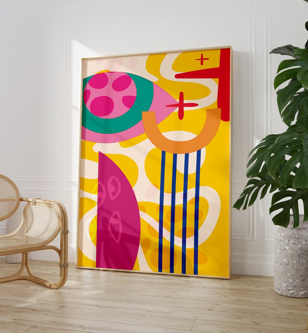 Colourful boho patterns boho wall art painting Artwork Near  on a Wall