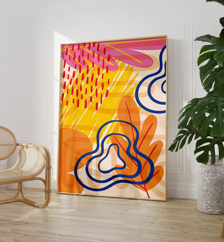 Colourful boho patterns boho wall art painting Artwork near wall