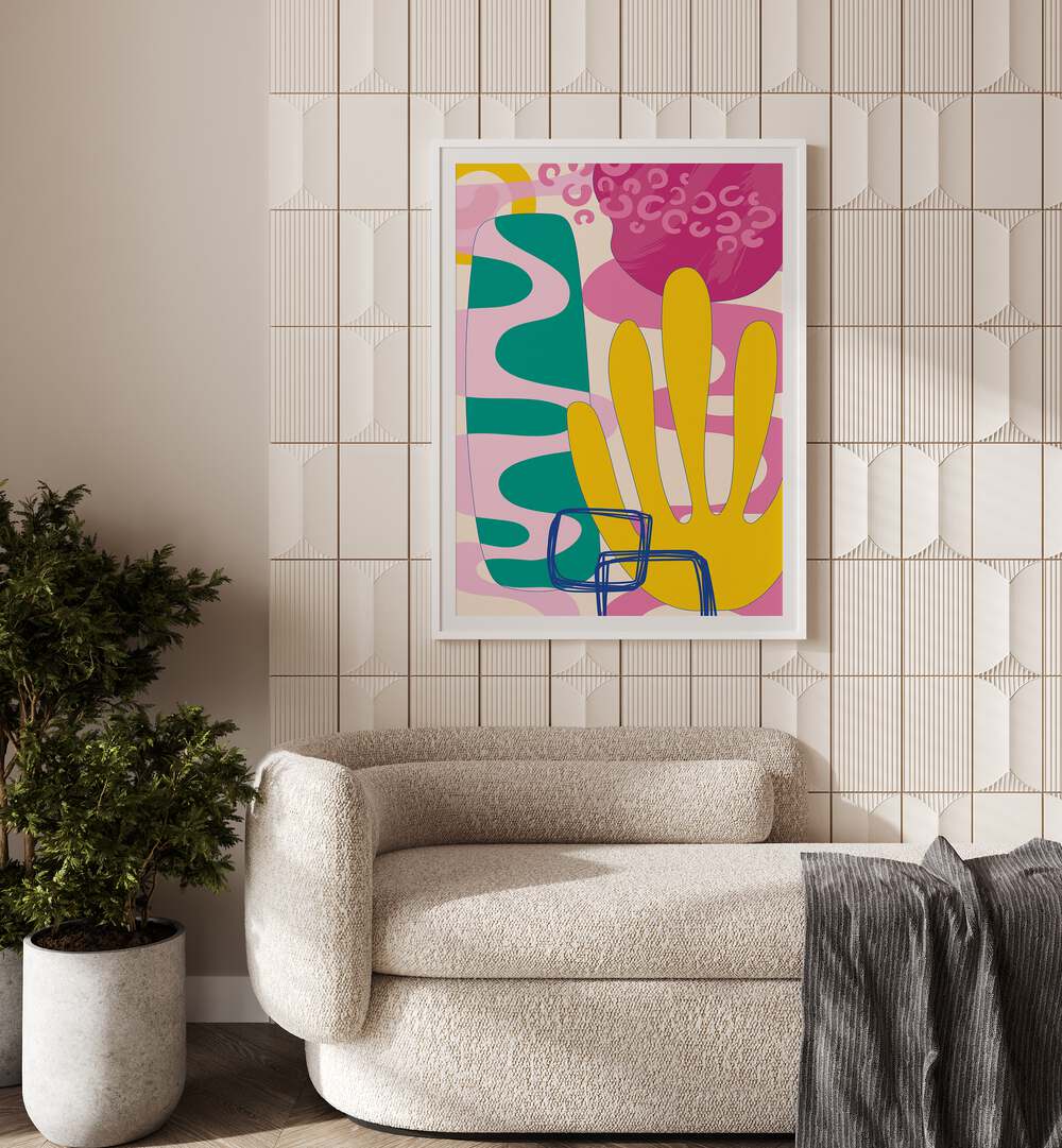 Colourful boho patterns-iii boho wall art painting Artwork Hanged on a Wall 