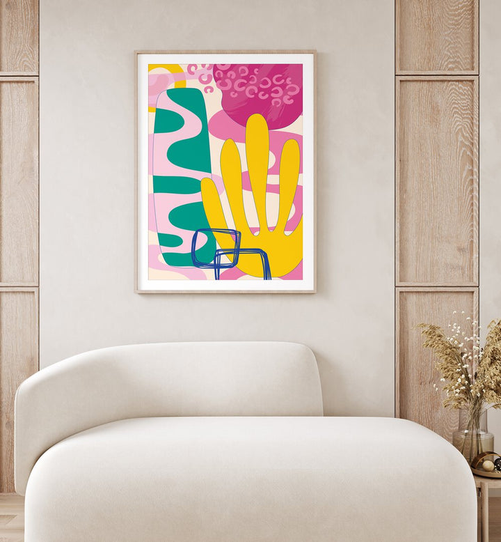 Colourful boho patterns-iii boho wall art painting Artwork Hanged on a Wall