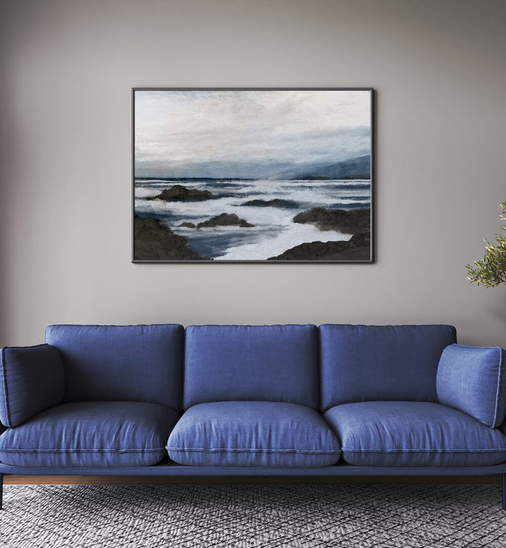 Serene COLTE Beach Paintings featuring tranquil waves and coastal scenery, perfect for a calming living space.