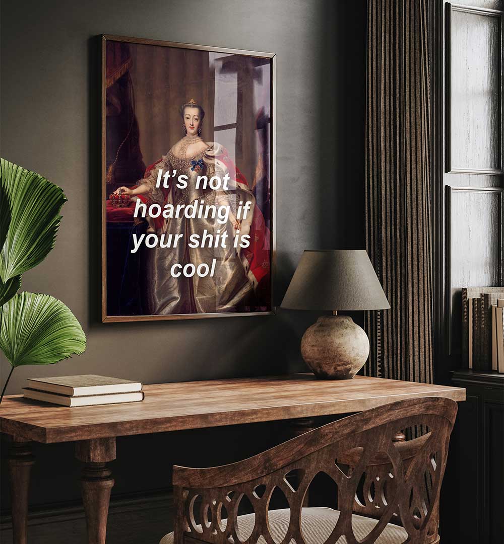 COMBINES CLASSICAL PORTRAITURE , ALTERED ART PRINTS