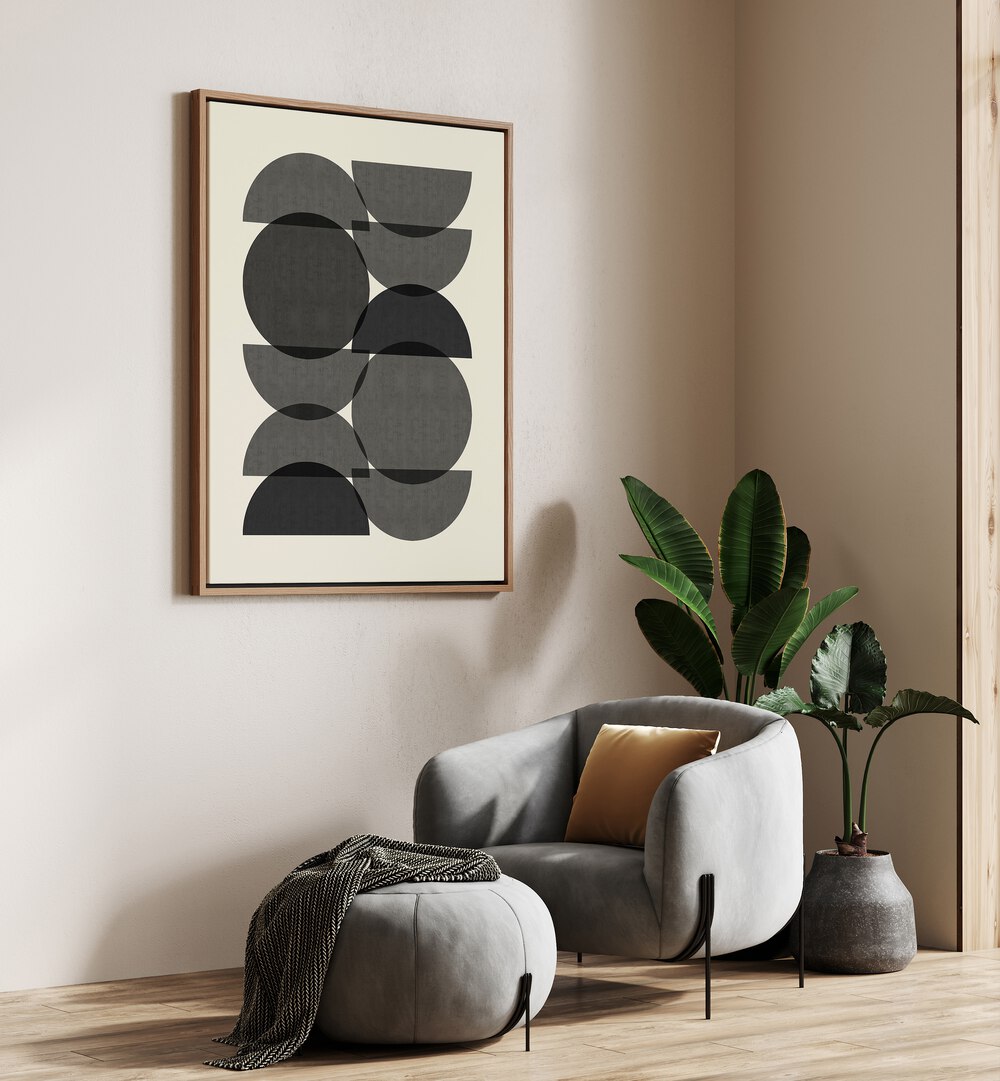 COMPOSITION LINES AND CIRCLES III , GEOMETRIC ART PRINTS