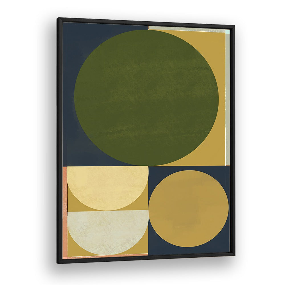 Contemporary Geometric Geometric art Artwork in Black Plain Frame