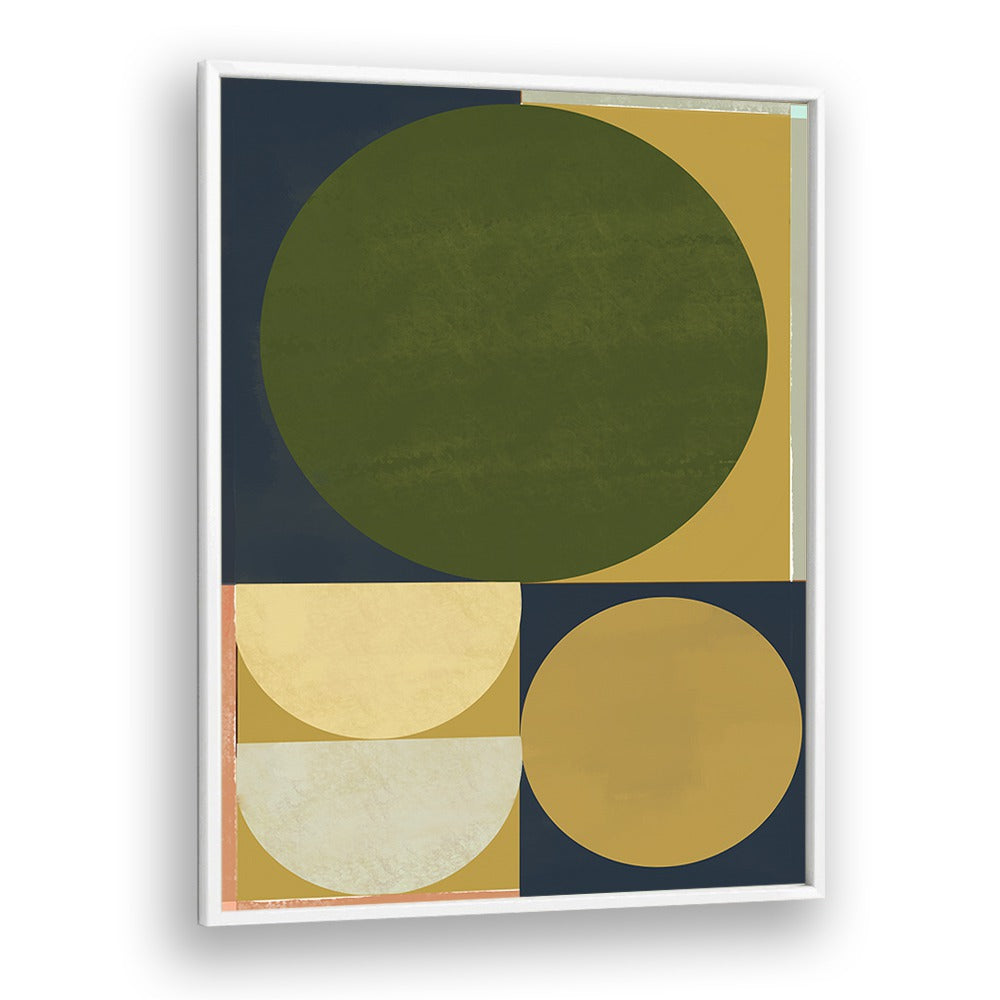 Contemporary Geometric Geometric art Artwork in White Plain Frame