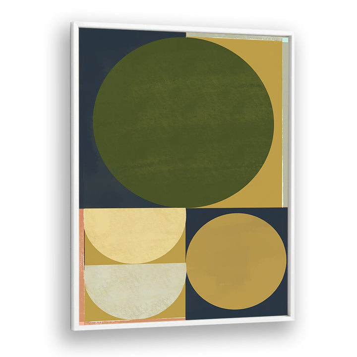 Contemporary Geometric Geometric art Artwork in White Plain Frame