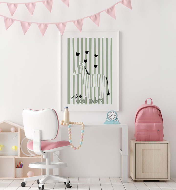 COOL ZEBRA WITH HEARTS