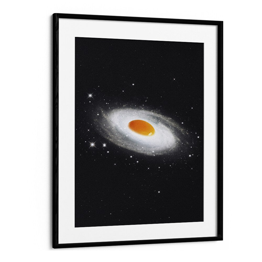 Cosmic Egg Surreal Art Artwork in Black Frame With Mount
