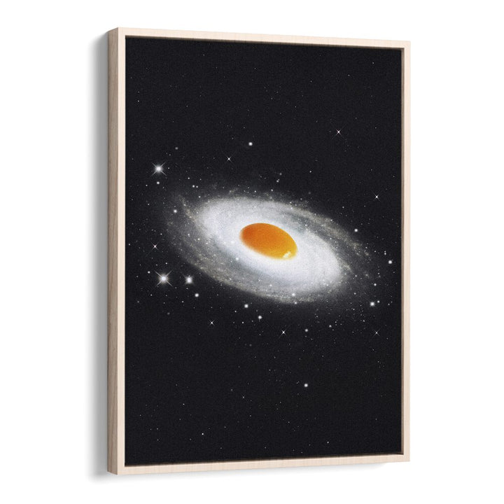 Cosmic Egg Surreal Art Artwork in Oak Wood Floater Frame
