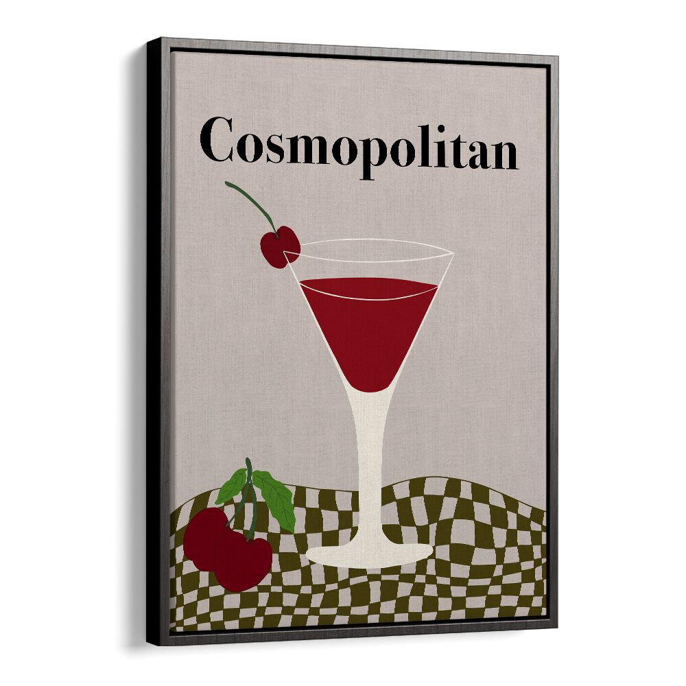 Cosmopolitan, Bar Art Prints Artwork in Black Floater Frame
