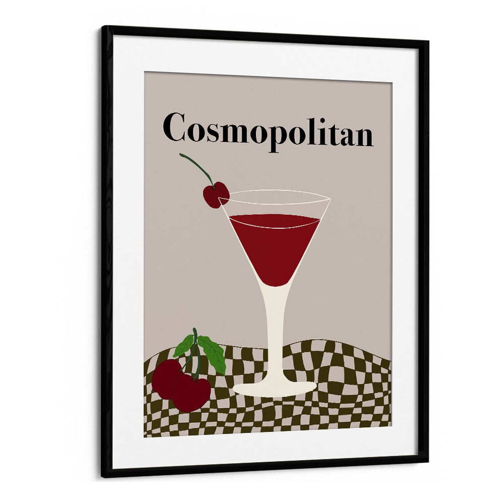 Cosmopolitan, Bar Art Prints Artwork in Black Frame With Mount
