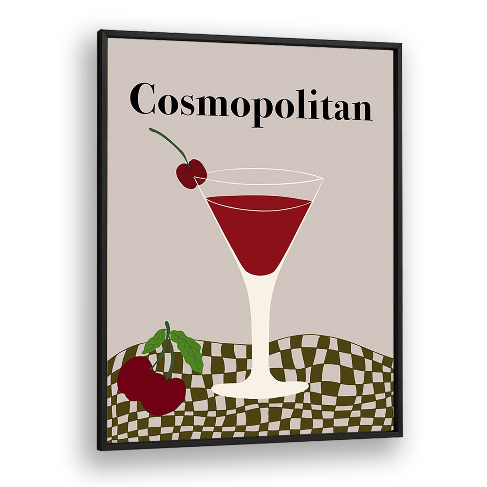 Cosmopolitan, Bar Art Prints Artwork in Black Plain Frame
