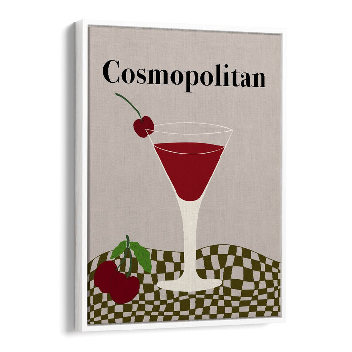 Cosmopolitan, Bar Art Prints Artwork in White Floater Frame
