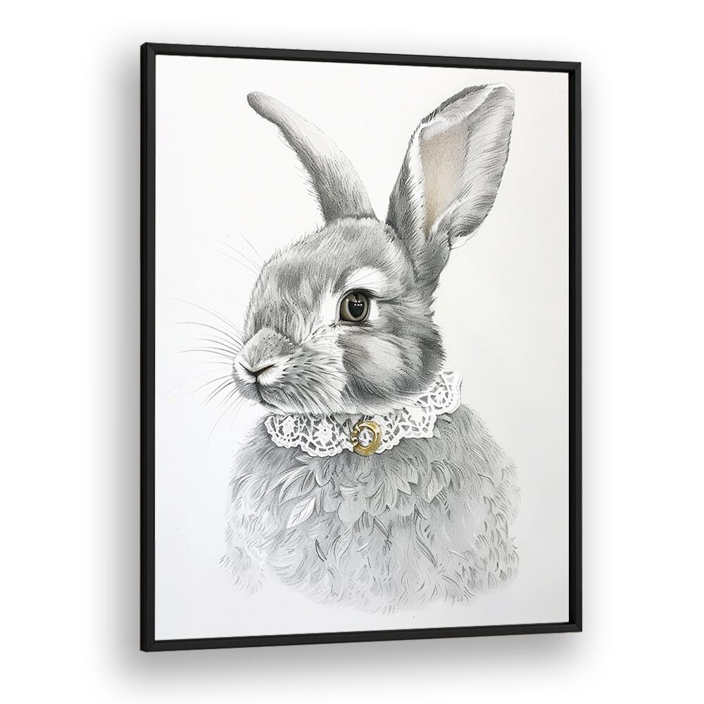 Courtier Bun Kids art Artwork in Black Plain Frame
