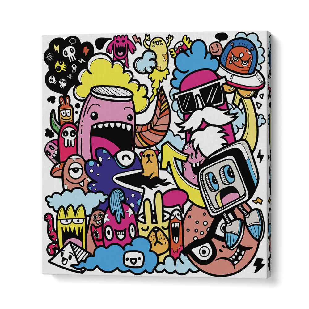 Crazy Quips Doodle Art Artwork in Gallery Wrap