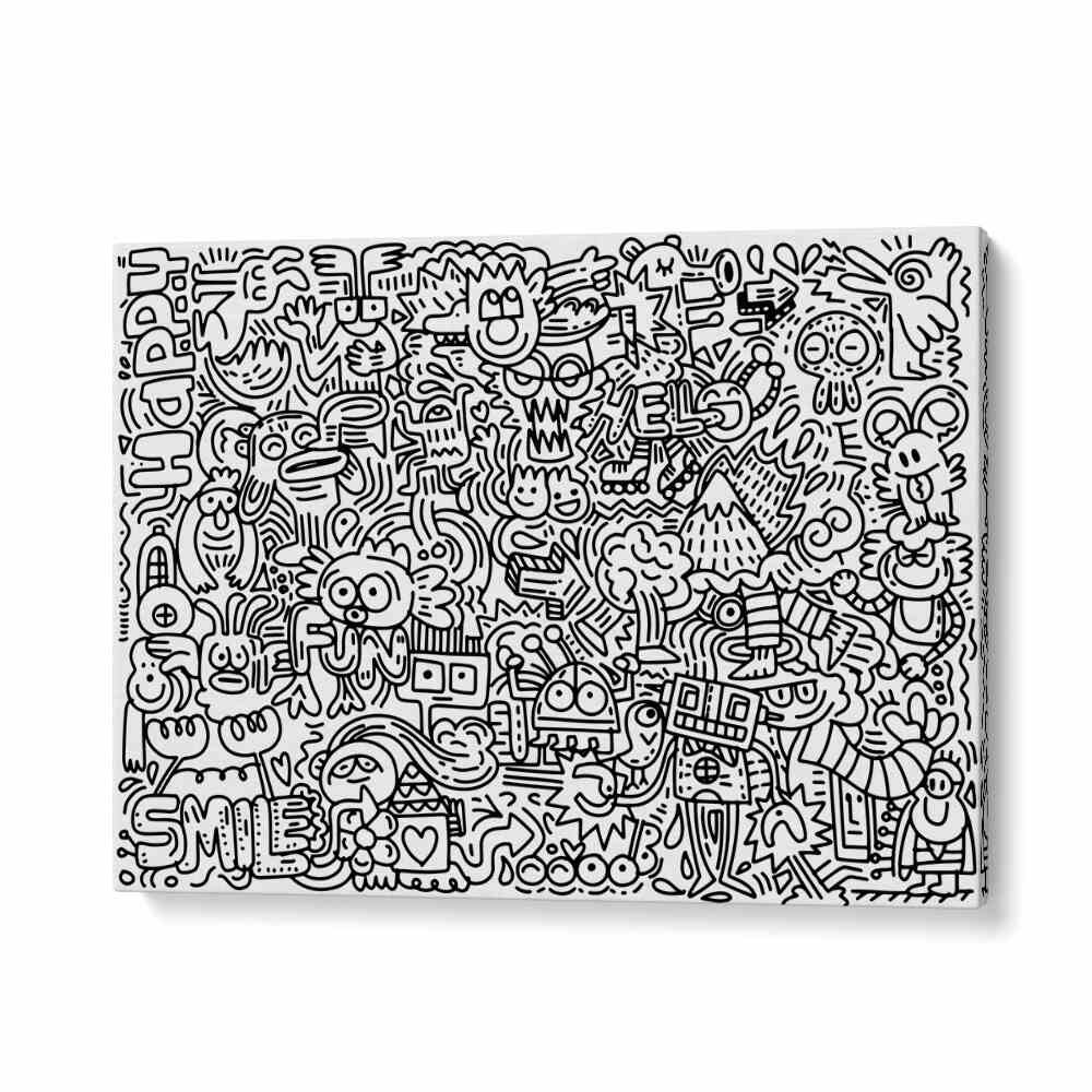 Creature Carnival Doodle Art Artwork in Gallery Wrap