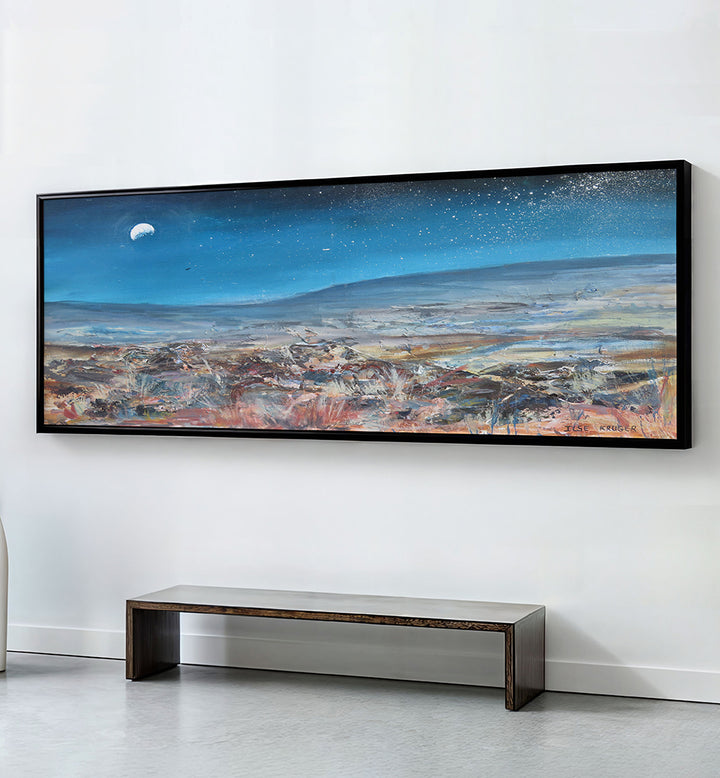 CRESCENT MOON NIGHTSCAPE , PANORAMIC ART