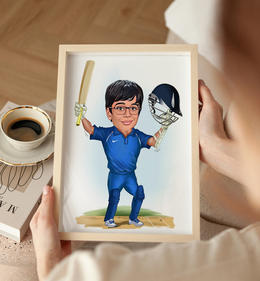  painting - CRICKET CARICATURE by Asianmonk