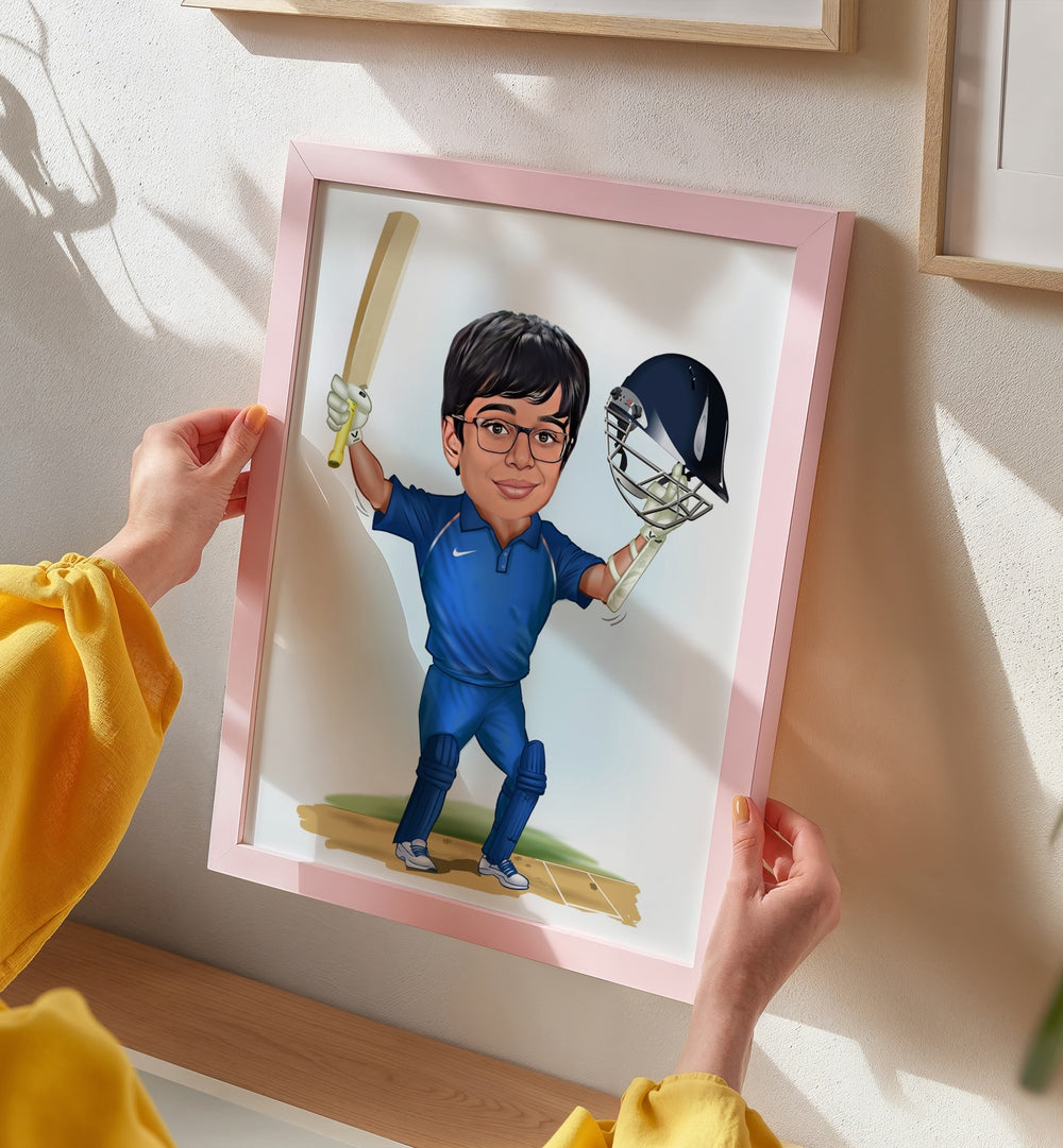  painting - CRICKET CARICATURE by Asianmonk