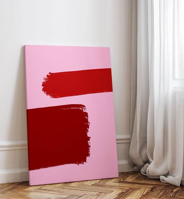 CRIMSON STROKES , ABSTRACT PAINTINGS