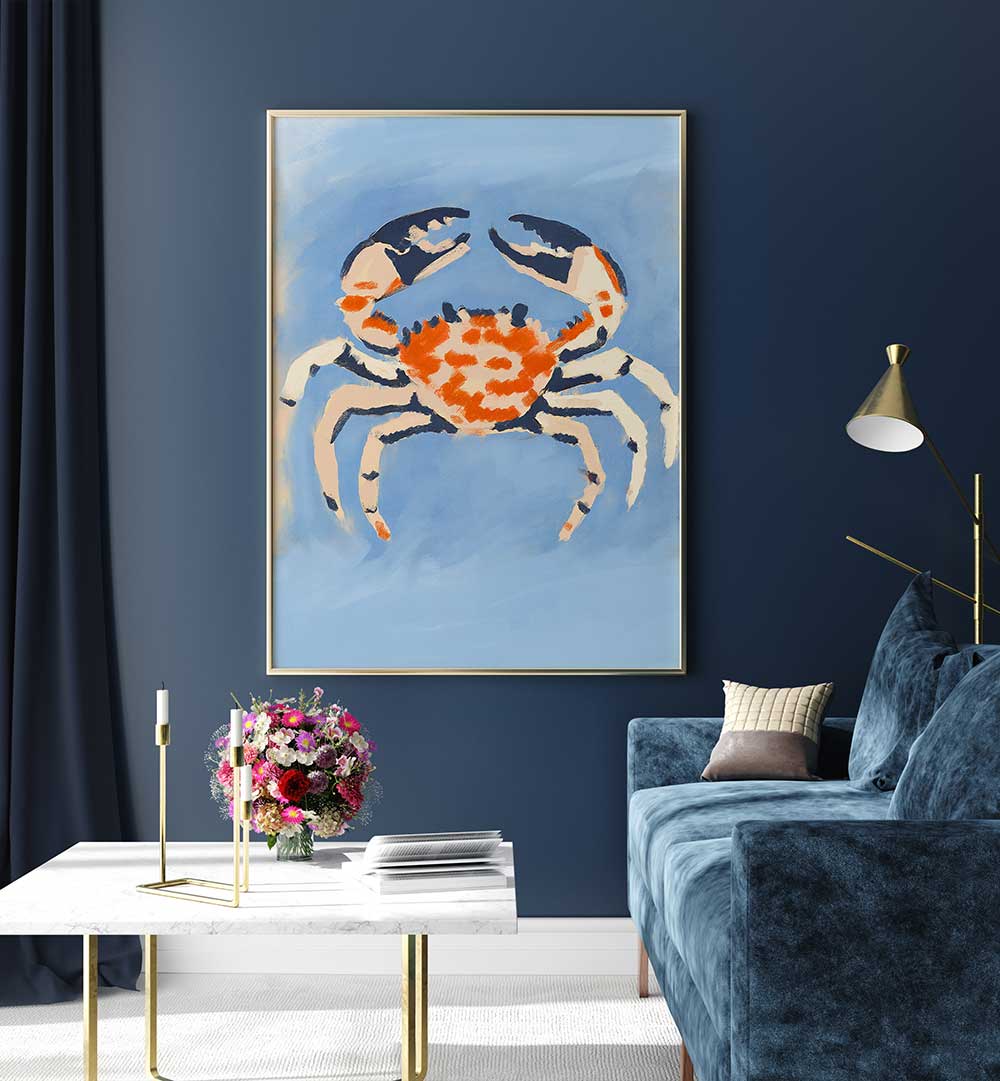 CRIMSON TIDE CRAB , BEACH PAINTINGS