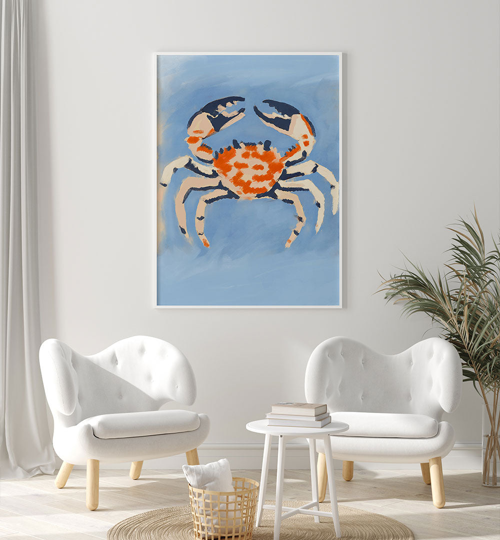 CRIMSON TIDE CRAB , BEACH PAINTINGS