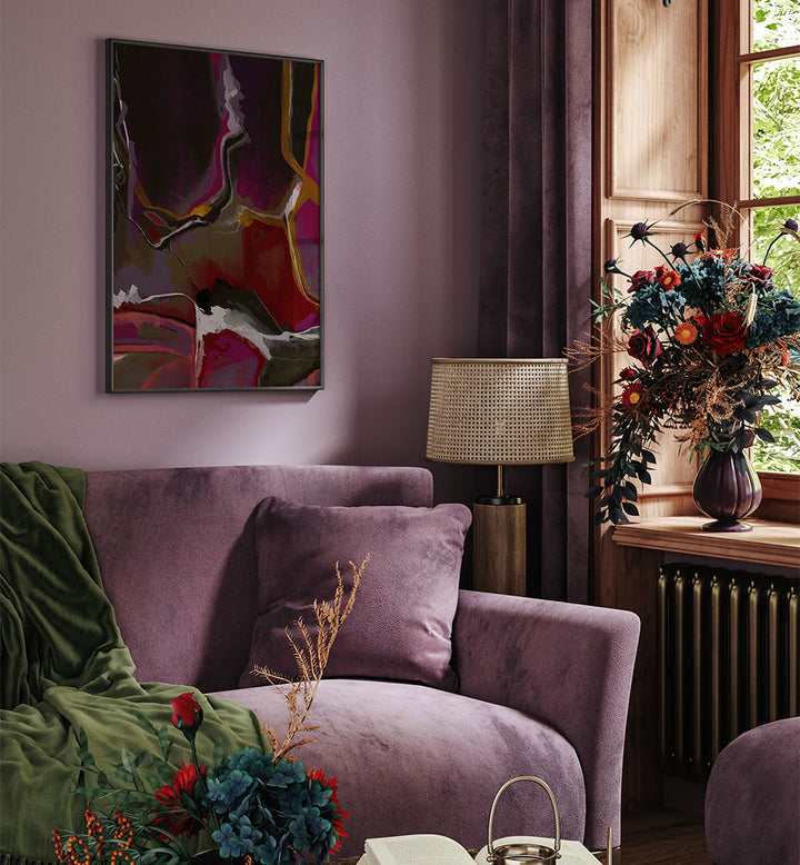 CRIMSON VEIL , ABSTRACT PAINTINGS