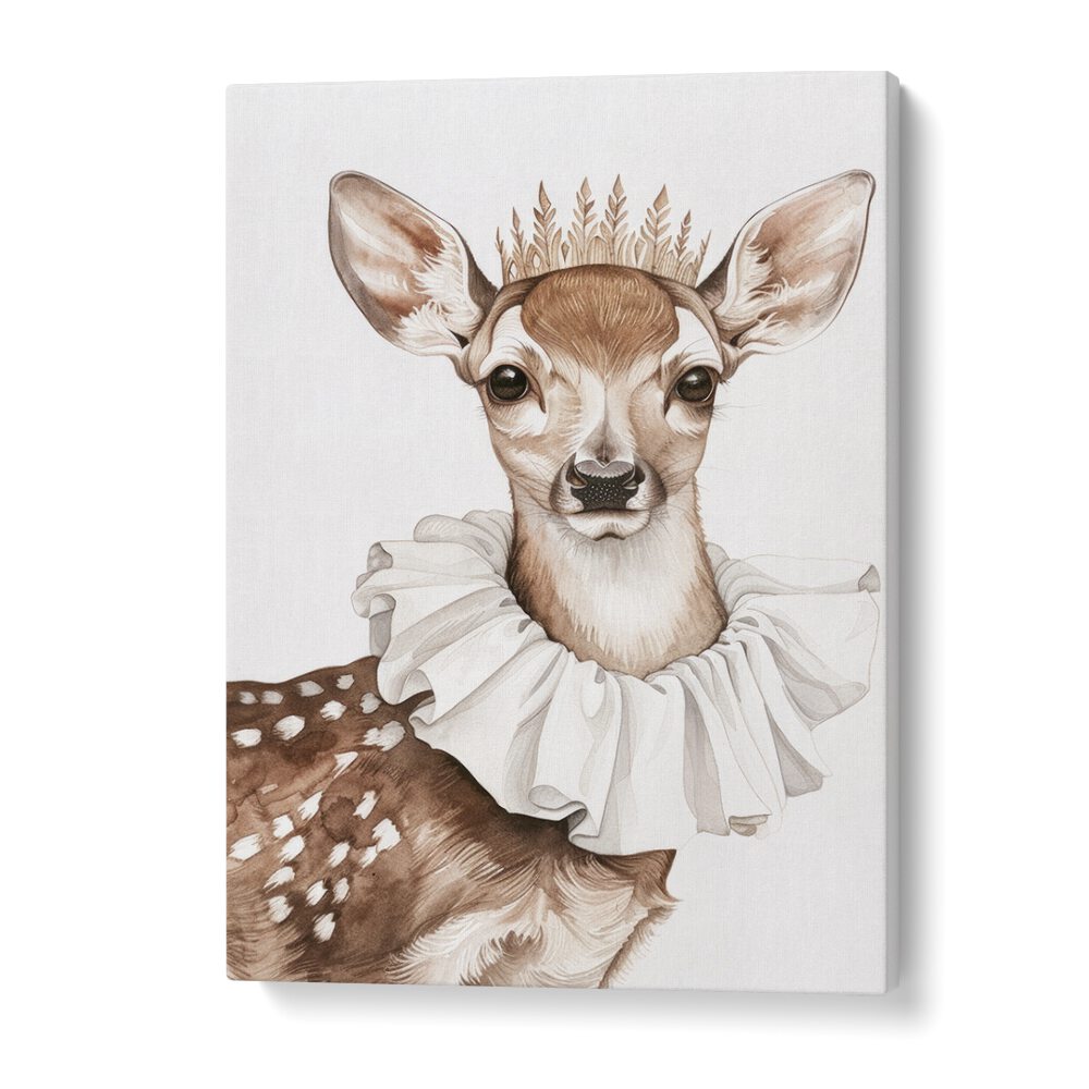 Crowned Stag Sovereignty Kids Art Artwork in Gallery Wrap
