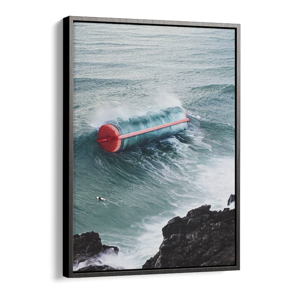 Curl Power Surreal Art Artwork in Black Floater Frame
