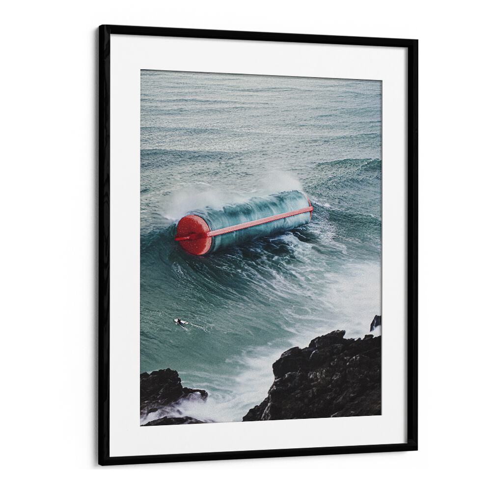 Curl Power Surreal Art Artwork in Black Frame With Mount
