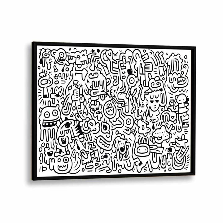 Curlicue Creations Doodle Art Artwork in Black Plain Frame