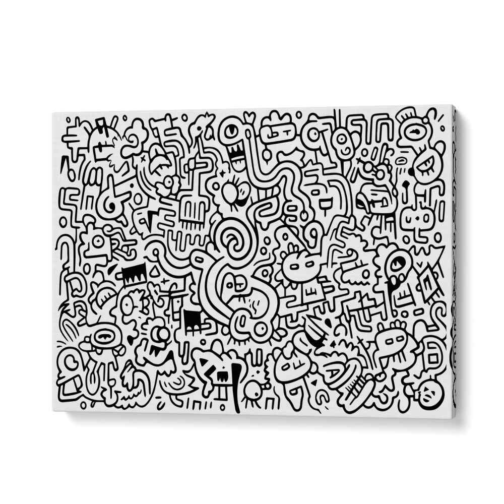 Curvy Crazy Doodle Art Artwork in Gallery Wrap