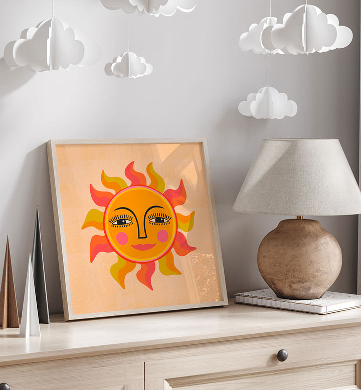 CUTE SUN , KIDS ROOM PAINTINGS