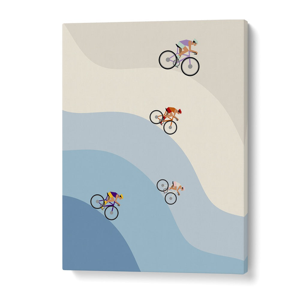 Cycling ice & blue Sports Art Artwork in Gallery Wrap