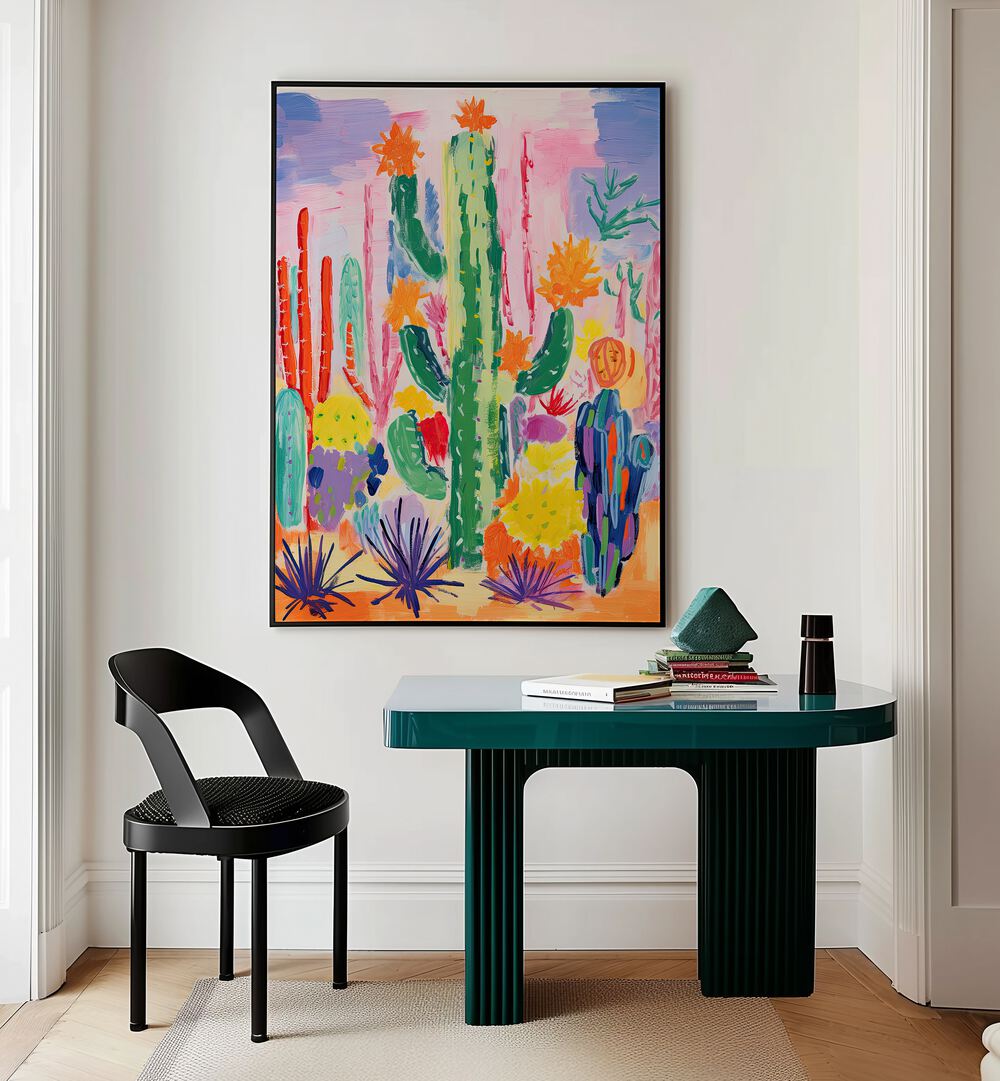 Cactus I  Kids Paintings placed on a wal